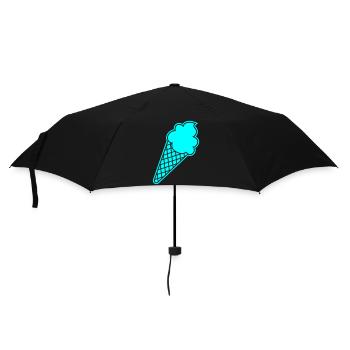 Eis cool Eiscreme Waffel Sommer stylish Sweets Fan - Regenschirm (klein) - Schwarz - Vorne