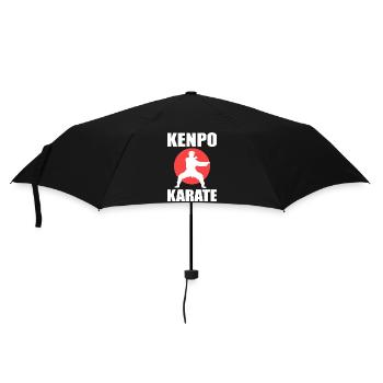 Karate Selbstverteidigung Kampfsport - Regenschirm (klein) - Schwarz - Vorne