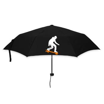 Skateboarding Man Symbol Skateboard - Umbrella (small) - black - Front