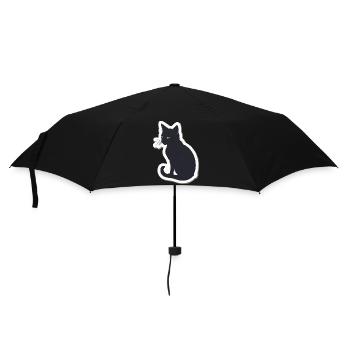 Cat Silhouette - Umbrella (small) - black - Front