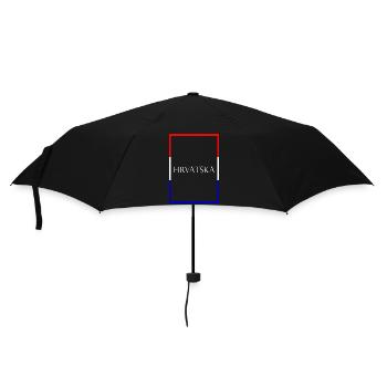 Croatia Hrvatska Statement Lettering with Flag - Umbrella (small) - black - Front