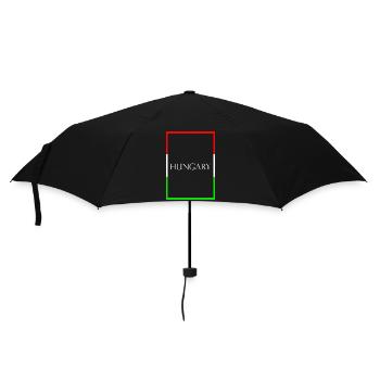 Ungarn, Hungary Statement Schriftzug mit Fahne - Regenschirm (klein) - Schwarz - Vorne