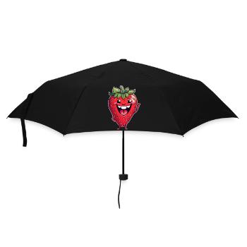 Fraise - Parapluie standard - noir - Devant
