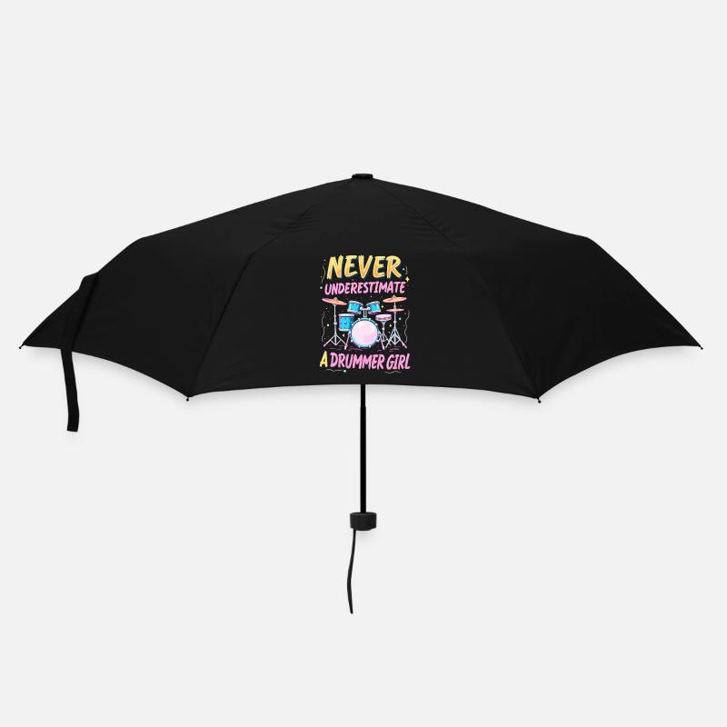 Never Underestimate a Drummer Girl - Umbrella (small) - black