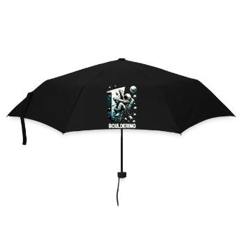 Bouldern Astronaut Raumfahrer Geschenk - Regenschirm (klein) - Schwarz - Vorne