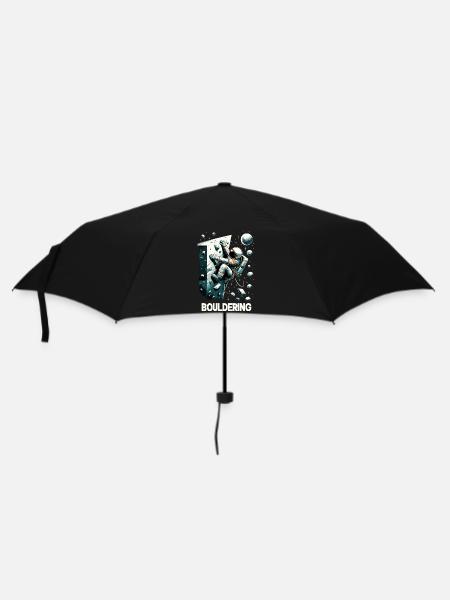 Bouldern Astronaut Raumfahrer Geschenk - Regenschirm (klein) - Schwarz