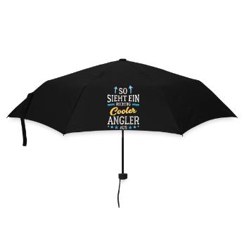 So sieht ein richtig cooler Angler aus Fischer - Regenschirm (klein) - Schwarz - Vorne