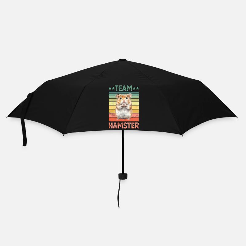 Hamster - Regenschirm (klein) - Schwarz
