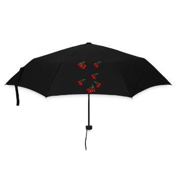 80s 90s Cherry Fruit Fruit Fruit - Umbrella (small) - black - Front