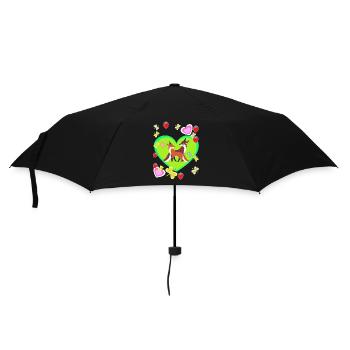Fox Foxes Forest Animals Retro Child Kids - Umbrella (small) - black - Front