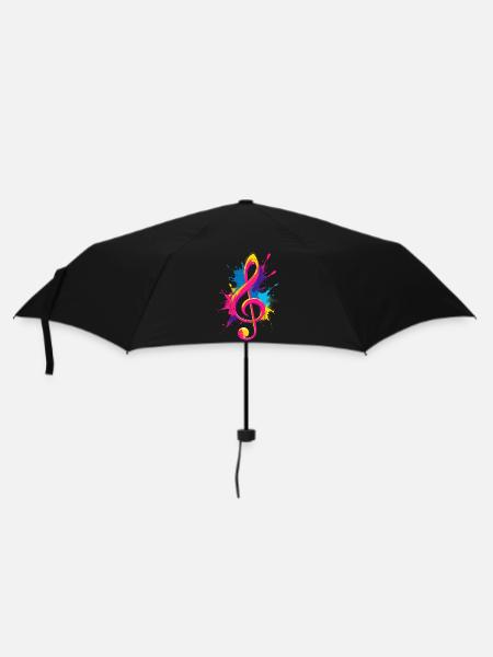 Clé colorée avec éclaboussures de peinture - Parapluie standard - noir
