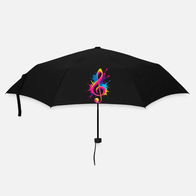 Clé colorée avec éclaboussures de peinture - Parapluie standard - noir