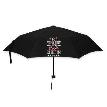 So sieht eine richtig coole Chefin aus - Regenschirm (klein) - Schwarz - Vorne