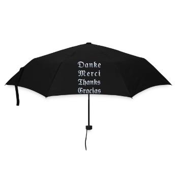 Multilinguale Dankesbotschaft Eiskristall - Umbrella (small) - black - Front
