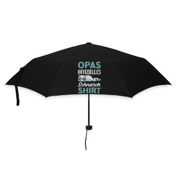 Grandpa's official snoring shirt – raccoon - Umbrella (small) - black - Front
