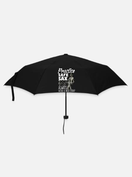 Saxofon - Regenschirm (klein) - Schwarz