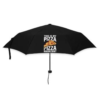 This Is My Pizza Making Shirt Funny Foodie Design - Umbrella (small) - black - Front