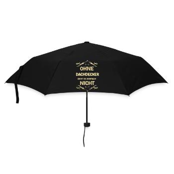 Dachdecker - Regenschirm (klein) - Schwarz - Vorne