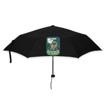 Horror Kino Schreien Popcorn Spruch - Regenschirm (klein) - Schwarz - Vorne