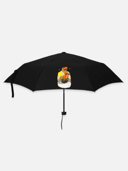 Dino on the top of the mountain - Umbrella (small) - black