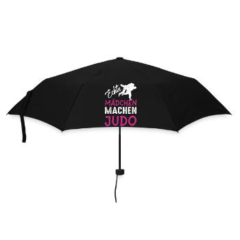 Echte Mädchen Machen Judo - Regenschirm (klein) - Schwarz - Vorne