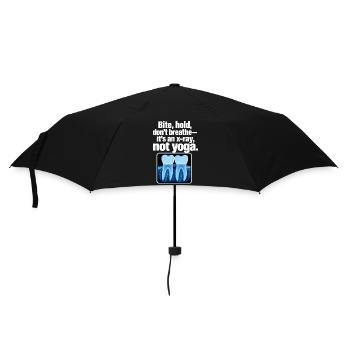 Funny Dentist X-Ray Humor, It's an X-Ray Not Yoga - Umbrella (small) - black - Front