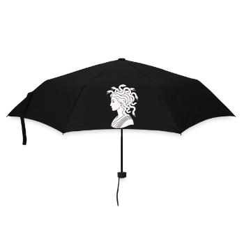 Medusa Kopf mit Schlangen - Regenschirm (klein) - Schwarz - Vorne