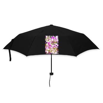 Neon Rosé Tie-Dye Swirl - Umbrella (small) - black - Front