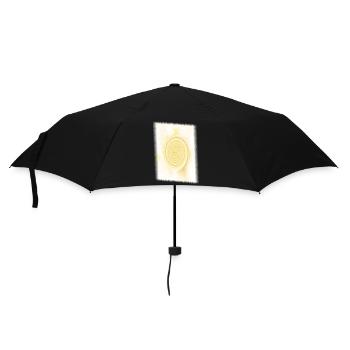 Yellow Spiral Solar Circle - Umbrella (small) - black - Front