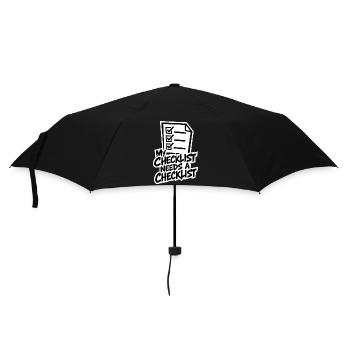 My Checklist Needs a Checklist – Büro Humor - Regenschirm (klein) - Schwarz - Vorne