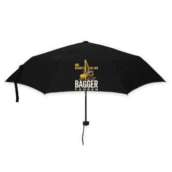 Mir Reichts Ich Gehe Bagger Fahren Baggerfahrer - Regenschirm (klein) - Schwarz - Vorne