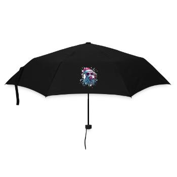 Qualle Weihnachten Lustig - Regenschirm (klein) - Schwarz - Vorne