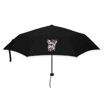 Donkey Christmas Funny - Umbrella (small) - black - Front