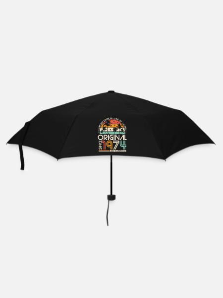 Original 1974 Vintage Jahrgang Geburtstag Retro - Regenschirm (klein) - Schwarz