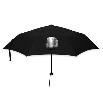Schwarz-Weiß Bäume - Regenschirm (klein) - Schwarz - Vorne