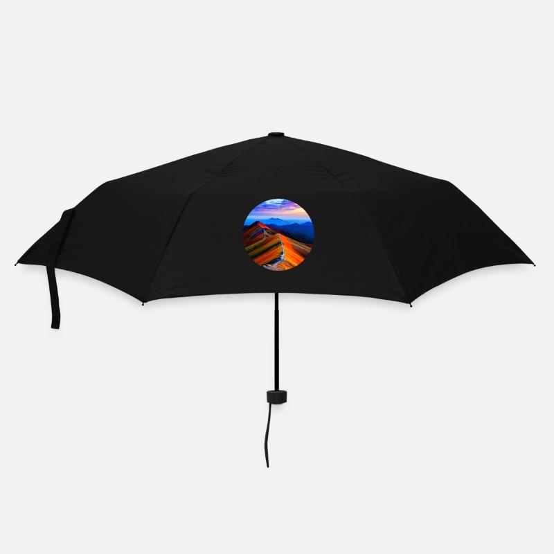 Buntes Gebirge - Regenschirm (klein) - Schwarz