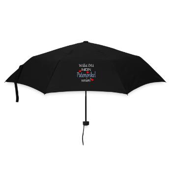 Frage willst du meine Patenonkel sein Geschenk - Regenschirm (klein) - Schwarz - Vorne