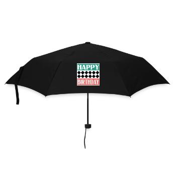 BIRTHDAY. HAPPY BIRTHDAY. HAPPY BIRTHDAY. - Umbrella (small) - black - Front