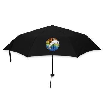 Delfin - Regenschirm (klein) - Schwarz - Vorne
