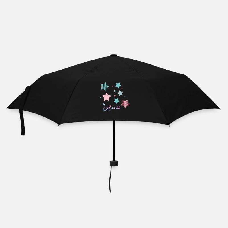 Niedlich. - Regenschirm (klein) - Schwarz