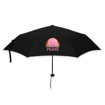 Glace à la fraise Vintage Sunset - Parapluie standard - noir - Devant