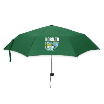 Born To Chase Storms Forced To Work Meteorology W - Umbrella (small) - bottlegreen - Front