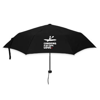Ich Liebe Kanufahren Für Alle die Kajak und Kanu - Regenschirm (klein) - Schwarz - Vorne