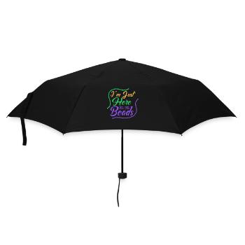 I'm Just Here For The Beads Mardi Gras Party - Umbrella (small) - black - Front