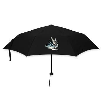 Der Berg - Regenschirm (klein) - Schwarz - Vorne