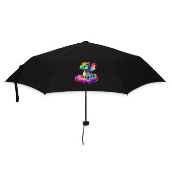 Süßer kleiner Drache - Regenschirm (klein) - Schwarz - Vorne