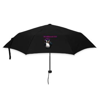 Rebellion mit Stil Pengu Punk Geschenk Kunst - Regenschirm (klein) - Schwarz - Vorne