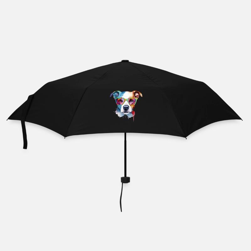 Rox le chien à lunettes - Parapluie standard - noir