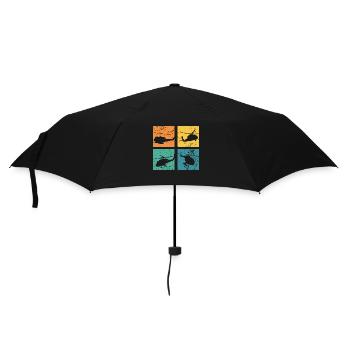 Hélicoptère Vintage Pilote d’hélicoptère - Parapluie standard - noir - Devant