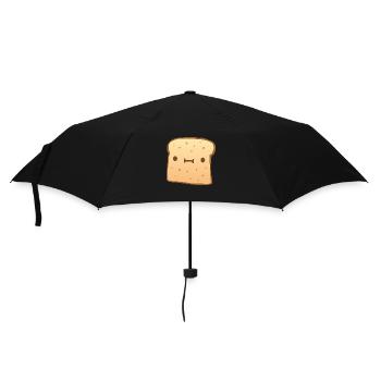 Cute Kawaii Butter Toast Anime Face Toast - Umbrella (small) - black - Front